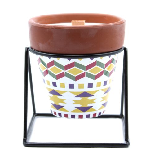 Lumânăre de Soia cu Fitil de Lemn - Geranium, 210g