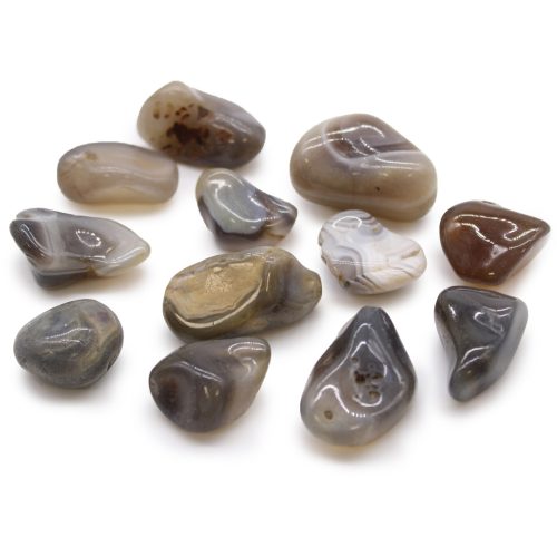 Agat Gri, Botswana, rotunjită, 25-45 mm, 12 buc